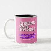 Fibromyalgie Bewusstsein Zweifarbige Tasse (Links)