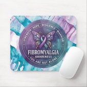 Fibromyalgie-Bewusstseins-Schmetterlingsband Mousepad (Mit Mouse)