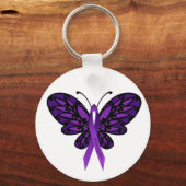 Fibromyalgie-Bewusstseinsbildung Schlüsselring Schlüsselanhänger (Vorderseite)