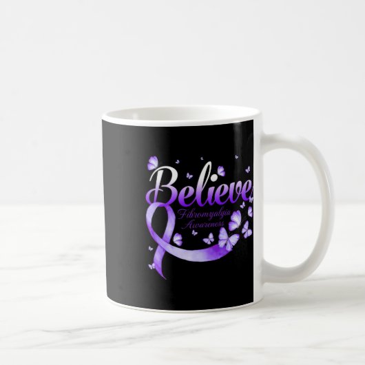 Fibromyalgie Bewusstseinsbildung Schmetterling 1 Kaffeetasse (Rechts)
