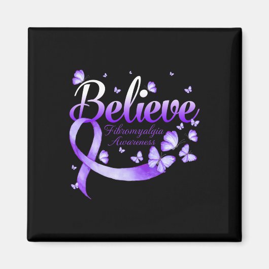 Fibromyalgie Bewusstseinsbildung Schmetterling 1 Magnet (Vorne)