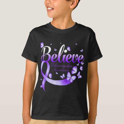 Fibromyalgie Bewusstseinsbildung Schmetterling 1 T-Shirt (Vorderseite)