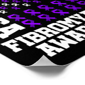 Fibromyalgie Bewusstseinsüberlebender Proud-Kriege Poster (Ecke)