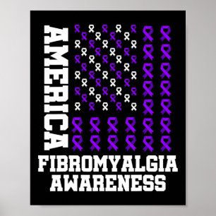 Fibromyalgie Bewusstseinsüberlebender Proud-Kriege Poster