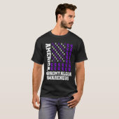 Fibromyalgie Bewusstseinsüberlebender Proud-Kriege T-Shirt (Vorne ganz)