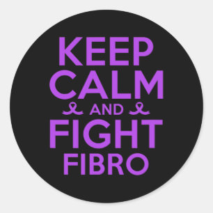 Fibromyalgie Bewusstseinswarter Behielt Ruhe und K Runder Aufkleber