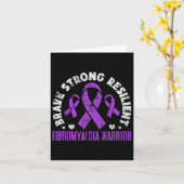 Fibromyalgie Brave Strong Resilient Fibro Awarenes Karte (Gelbe Blume)