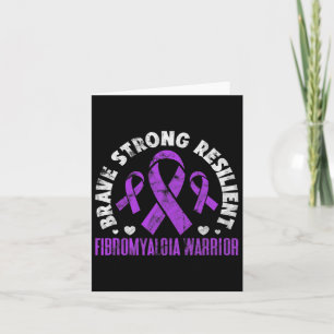 Fibromyalgie Brave Strong Resilient Fibro Awarenes Karte