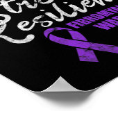 Fibromyalgie Brave Strong Resilient Fibro Awarenes Poster (Ecke)