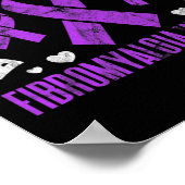 Fibromyalgie Brave Strong Resilient Fibro Awarenes Poster (Ecke)