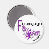 Fibromyalgie BUTTERFLY 3 Magnet (Vorderseite/Rückseite)