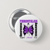 Fibromyalgie Butterfly Button (Vorne & Hinten)