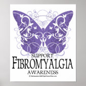 Fibromyalgie Butterfly Poster (Vorne)