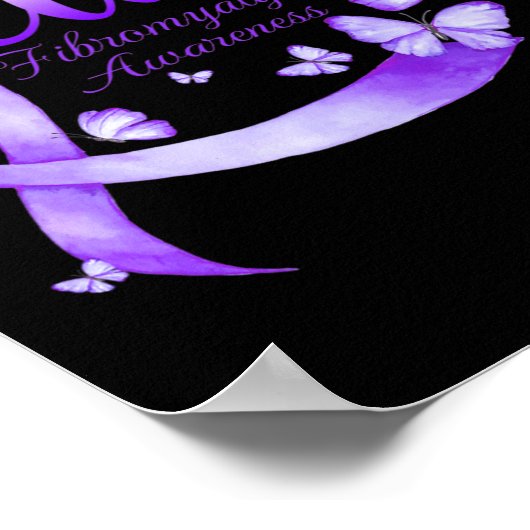 Fibromyalgie Butterfly Poster (Ecke)