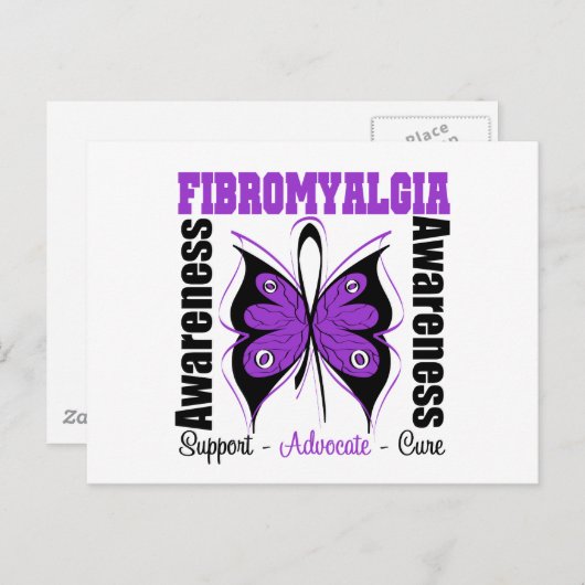 Fibromyalgie Butterfly Postkarte (Vorne/Hinten)