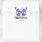 Fibromyalgie Butterfly Runder Aufkleber (Tasche)