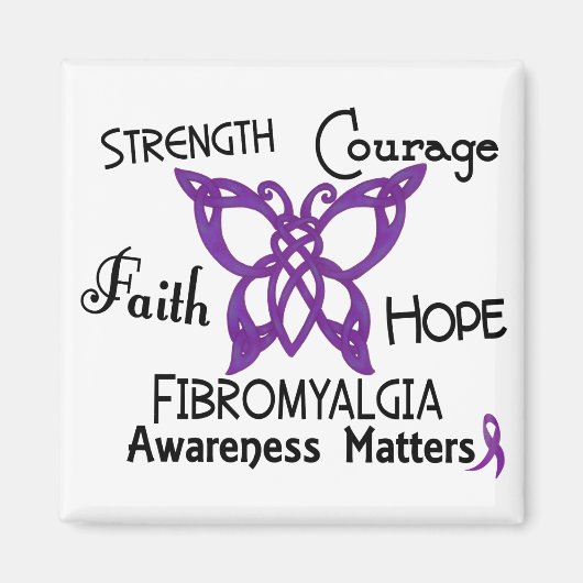 Fibromyalgie Celtic Butterfly 3 Magnet (Vorne)
