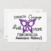 Fibromyalgie Celtic Butterfly 3 Postkarte (Vorne/Hinten)