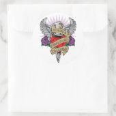 Fibromyalgie Dagger Runder Aufkleber (Tasche)