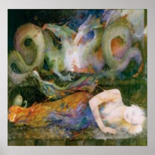 Fibromyalgie, der Drache im Inneren Poster