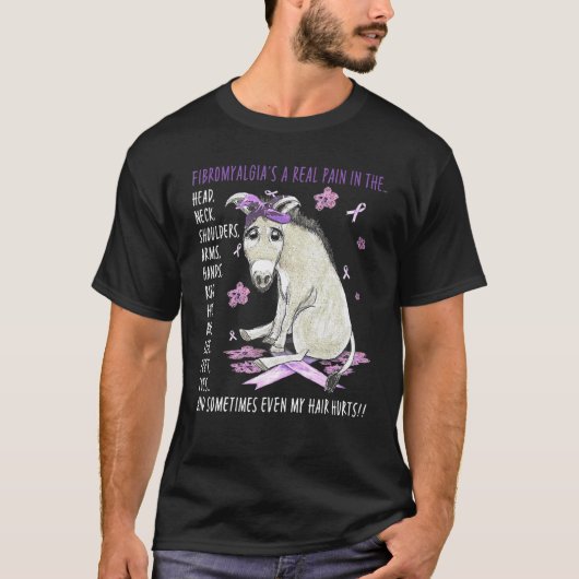Fibromyalgie ein echter Schmerz im Nackenhahn T-Shirt (Vorderseite)