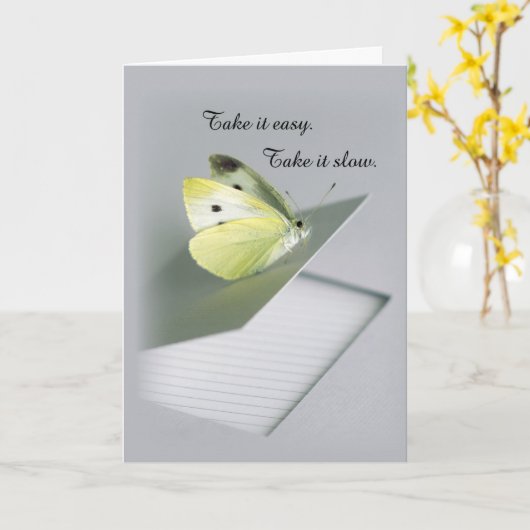 Fibromyalgie Ermutigung durch Schmetterling Karte (Gelbe Blume)