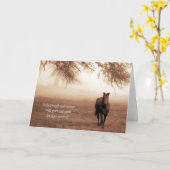 Fibromyalgie Feel Better Horse and Fog with Oak Karte (Gelbe Blume)