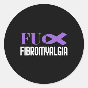 Fibromyalgie Fibro Sensibilisierungskampagne Runder Aufkleber