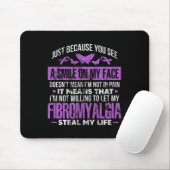 Fibromyalgie Fibro Warrior Lila Ribbon Butterfly Mousepad (Mit Mouse)