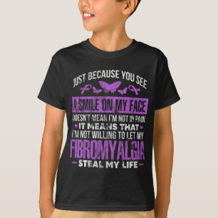 Fibromyalgie Fibro Warrior Lila Ribbon Butterfly T-Shirt