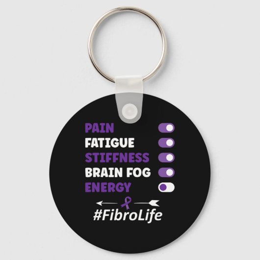 Fibromyalgie Fibromyalgie Bewusstsein Schlüsselanhänger (Vorderseite)