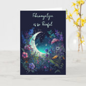 Fibromyalgie Get Well Card Blue mit Blume Karte (Gelbe Blume)