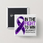 Fibromyalgie - Kampf um den Sieg Button (Vorne & Hinten)