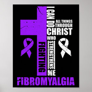 Fibromyalgie Kämpfe Fibro Kämpfer Christlicher Dis Poster