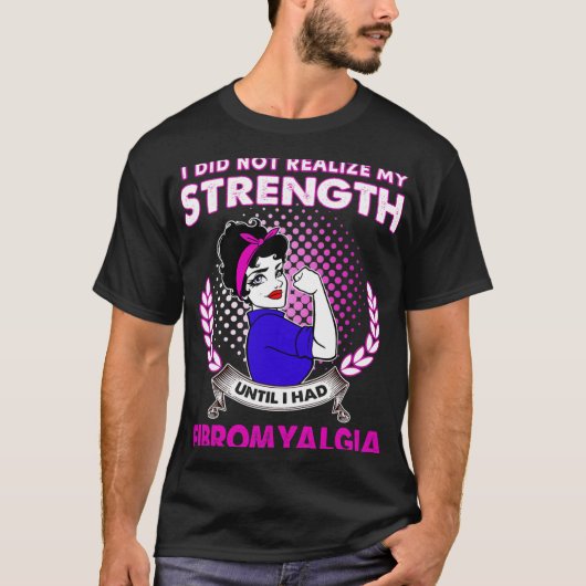 Fibromyalgie Kämpfe Stärke Fibromyalgie Awarene T-Shirt (Vorderseite)