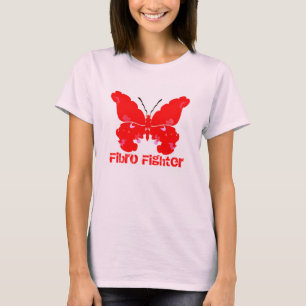 Fibromyalgie Kämpfer Fibro Schmetterling Rosa T T-Shirt