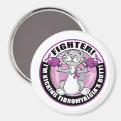 Fibromyalgie Kampfkatze Magnet (Vorderseite/Rückseite)