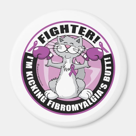 Fibromyalgie Kampfkatze Magnet (Vorne)