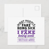 Fibromyalgie Krieg Fake gut sein Postkarte (Vorne/Hinten)