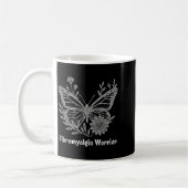 Fibromyalgie-Krieger-Bewusstseins-Schmetterling Un Kaffeetasse (Links)