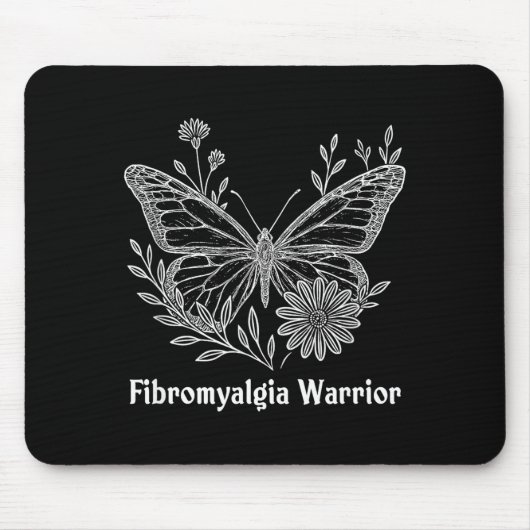 Fibromyalgie-Krieger-Bewusstseins-Schmetterling Un Mousepad (Vorne)
