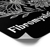 Fibromyalgie-Krieger-Bewusstseins-Schmetterling Un Poster (Ecke)