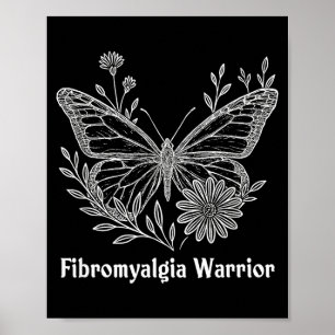 Fibromyalgie-Krieger-Bewusstseins-Schmetterling Un Poster
