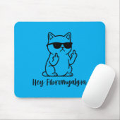 Fibromyalgie-Krieger-Bewusstseinskatze Chronischer Mousepad (Mit Mouse)