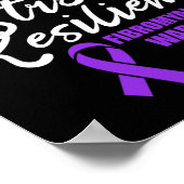 Fibromyalgie Krieger Brave Strong Resilient Fibro Poster (Ecke)