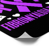 Fibromyalgie Krieger Brave Strong Resilient Fibro Poster (Ecke)