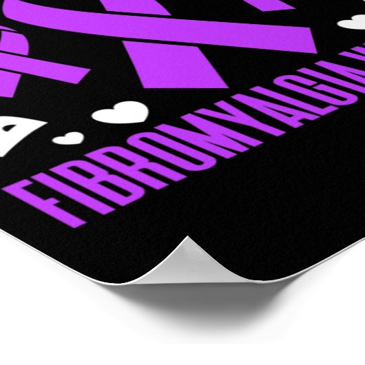 Fibromyalgie Krieger Brave Strong Resilient Fibro Poster (Ecke)