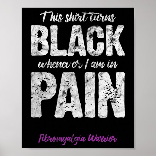 Fibromyalgie Krieger Chronischer Schmerz Fibro Bew Poster (Vorne)