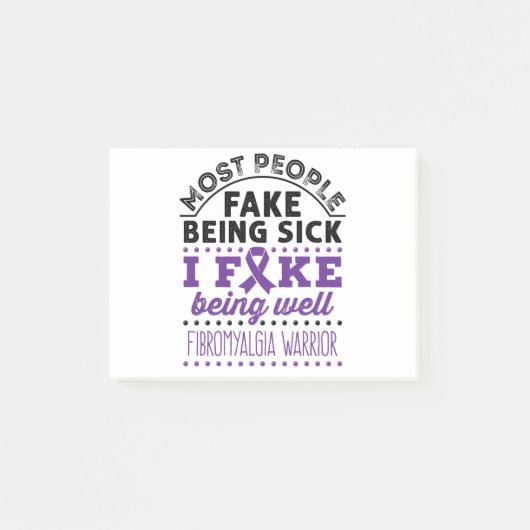 Fibromyalgie Krieger Fake gut Post-it Klebezettel (Vorderseite)