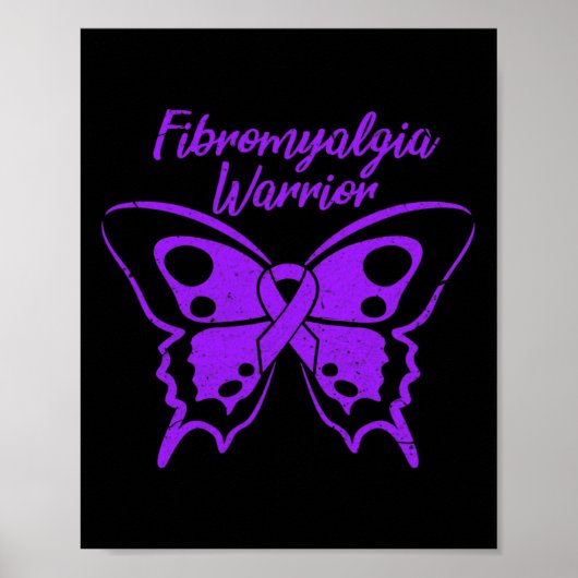 Fibromyalgie Krieger Fibro Bewusstsein Lila Butter Poster (Vorne)